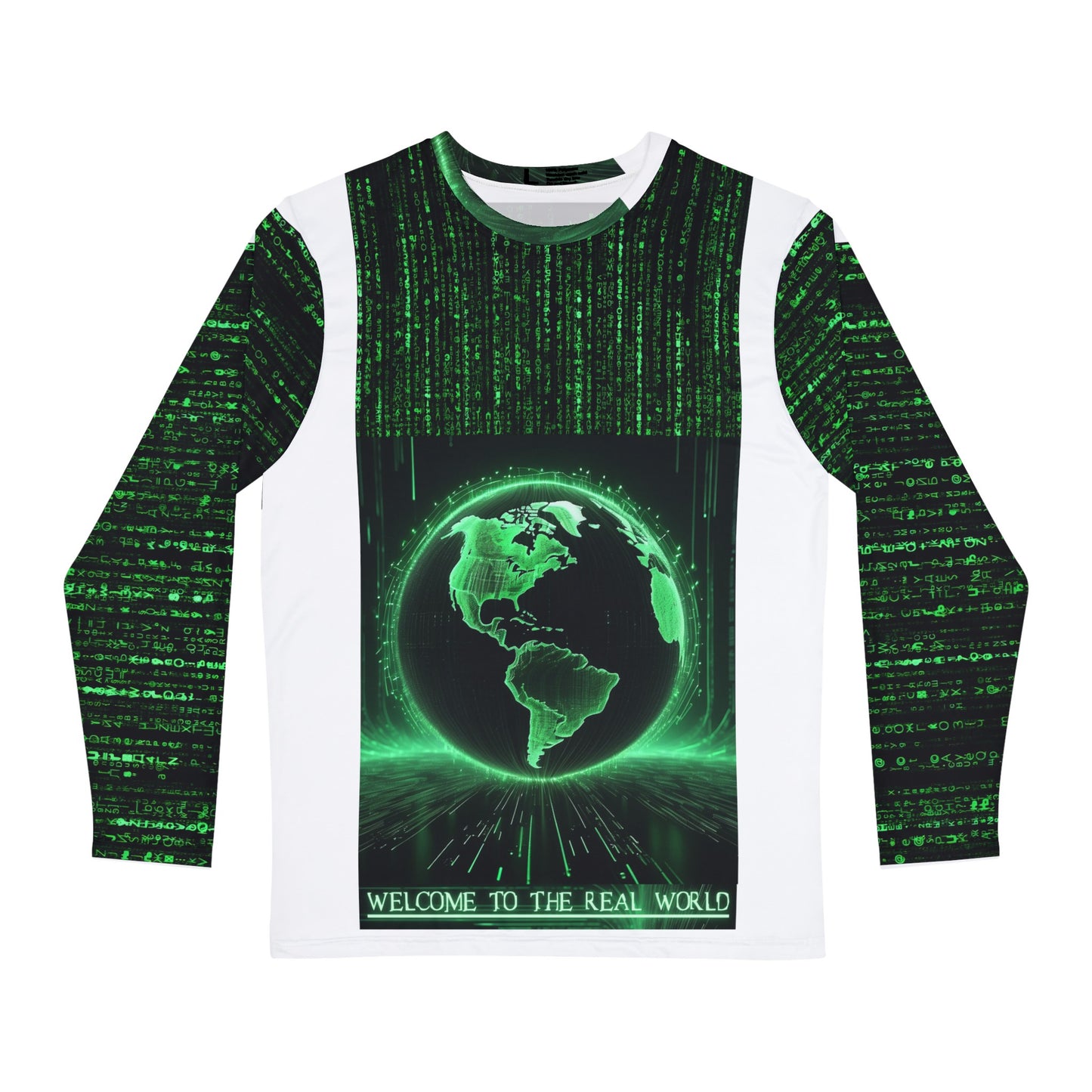 The Matrix Themed - Men's Long Sleeve Shirt - Welcome To The Real World