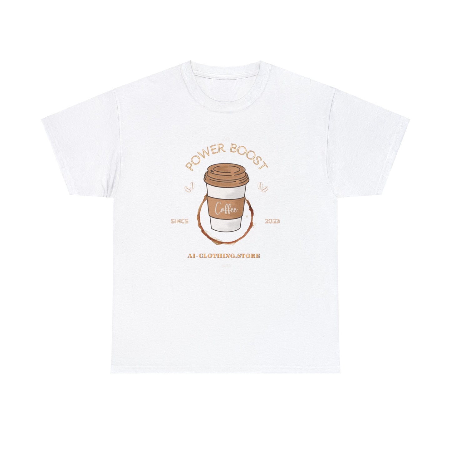 Unisex Heavy Cotton Tee - COFFEE - POWER BOOST