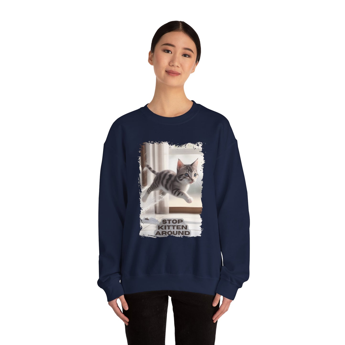 Unisex Heavy Blend™ Crewneck Sweatshirt - Stop Kitten Around