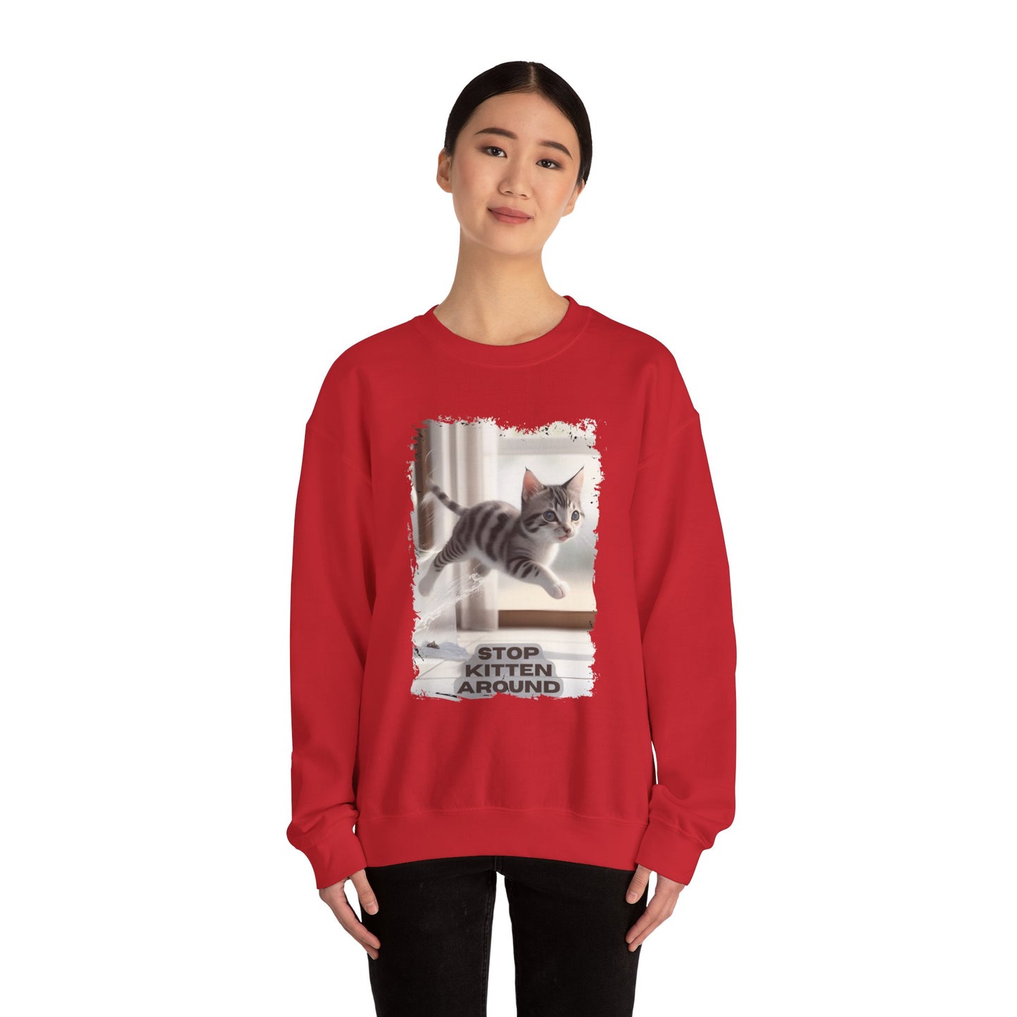 Unisex Heavy Blend™ Crewneck Sweatshirt - Stop Kitten Around