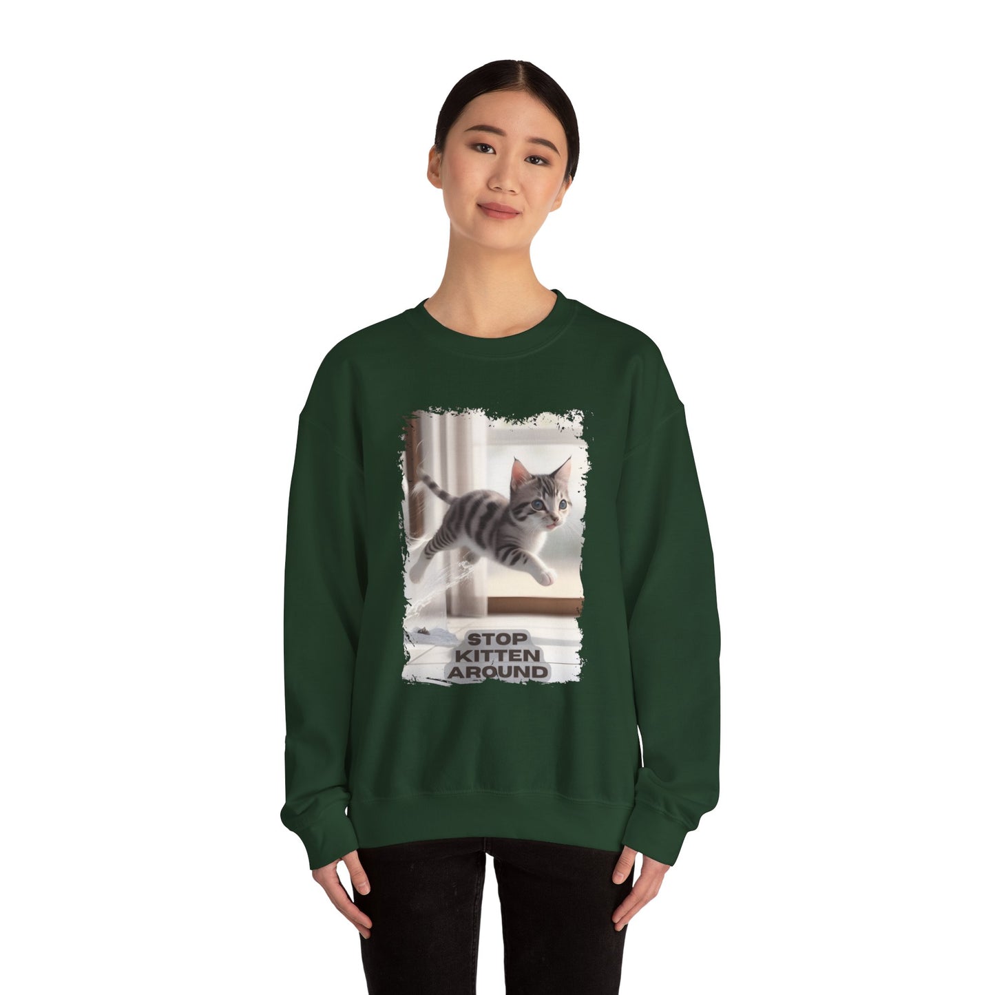 Unisex Heavy Blend™ Crewneck Sweatshirt - Stop Kitten Around