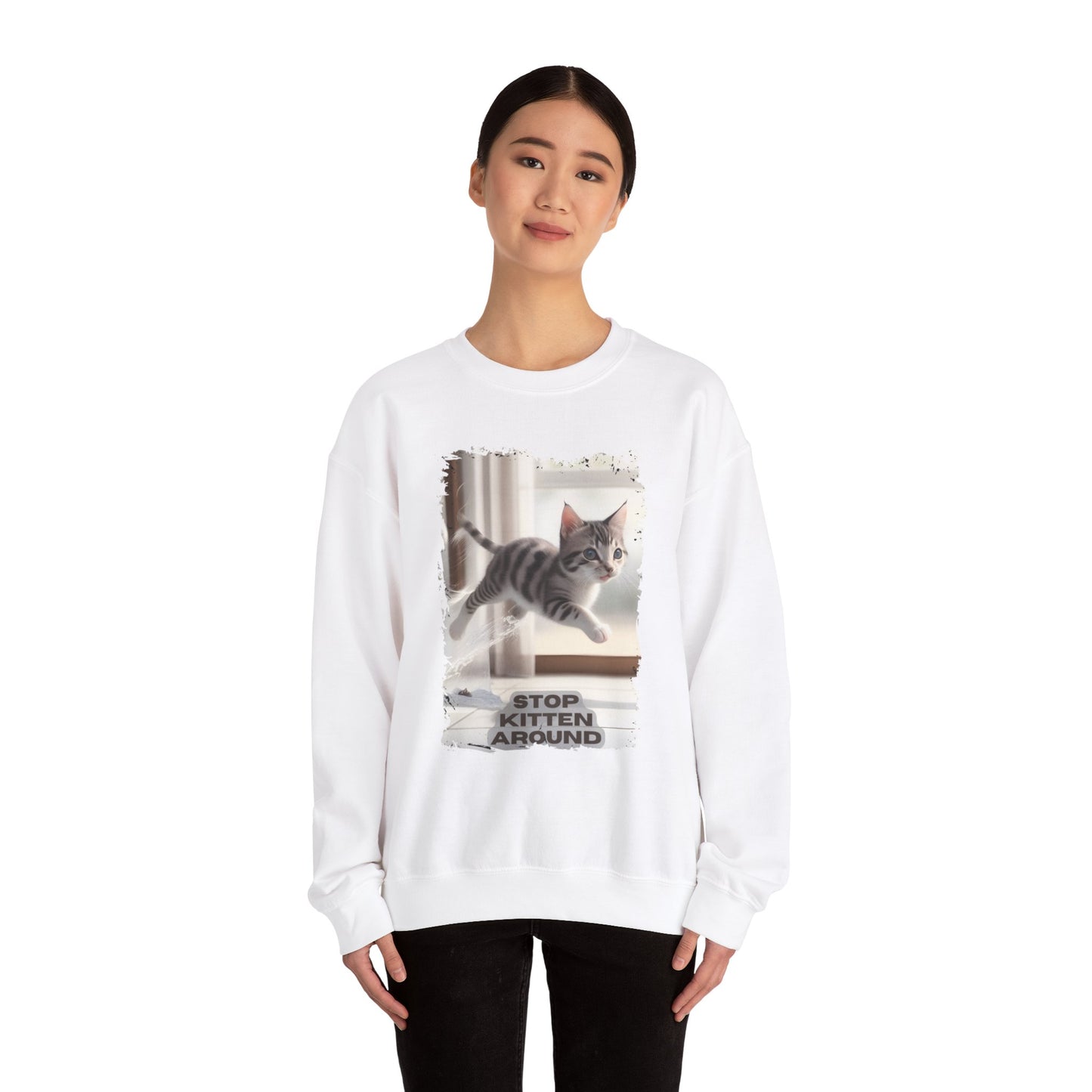 Unisex Heavy Blend™ Crewneck Sweatshirt - Stop Kitten Around