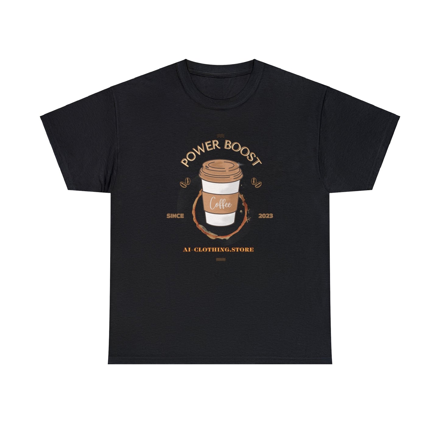 Unisex Heavy Cotton Tee - COFFEE - POWER BOOST