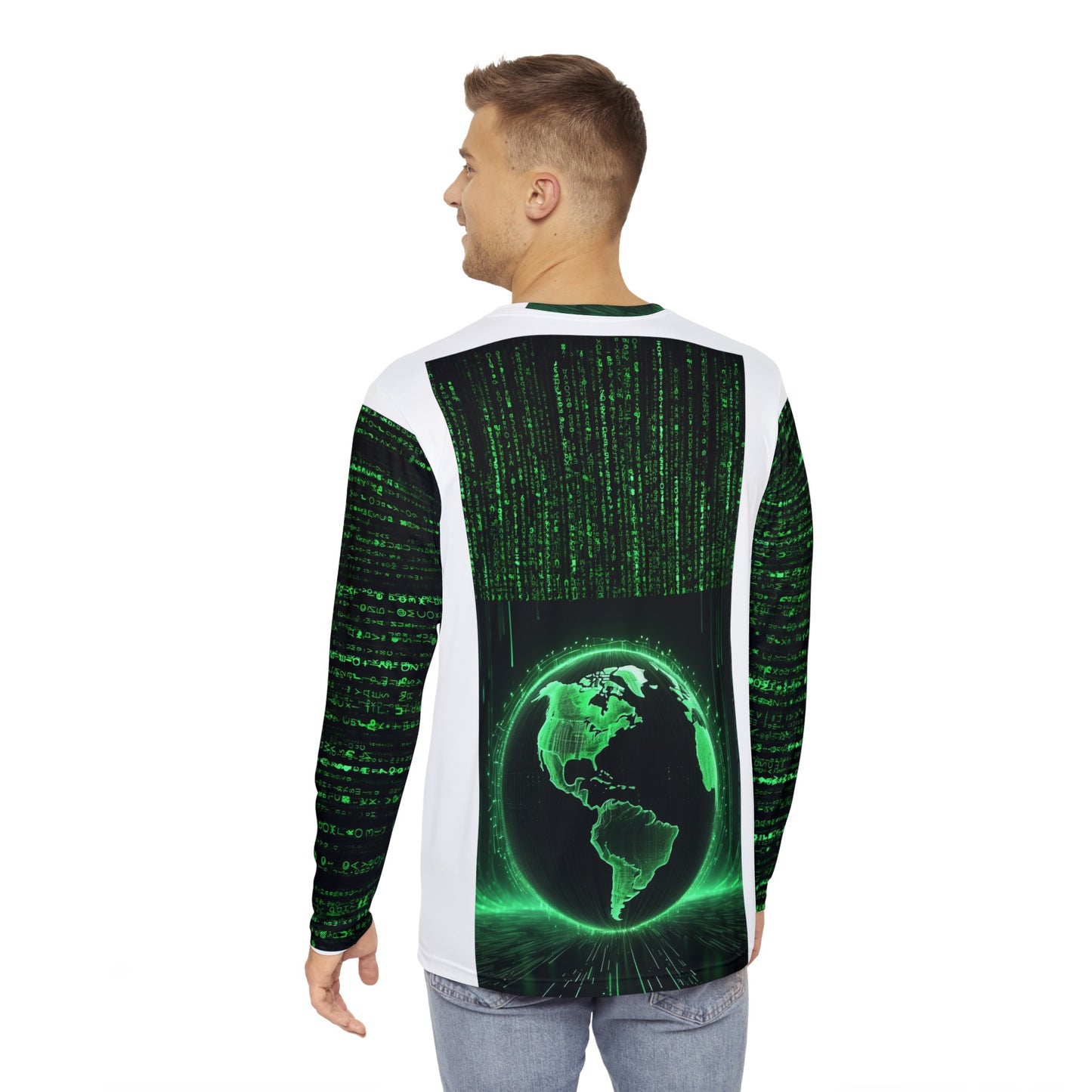 The Matrix Themed - Men's Long Sleeve Shirt - Welcome To The Real World