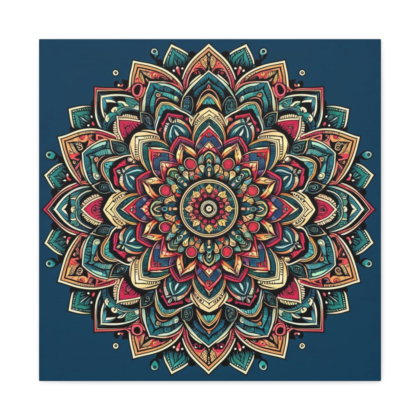 Matte Canvas, Stretched, 1.25" - Mandala and intricate geometric designs - Wall Art