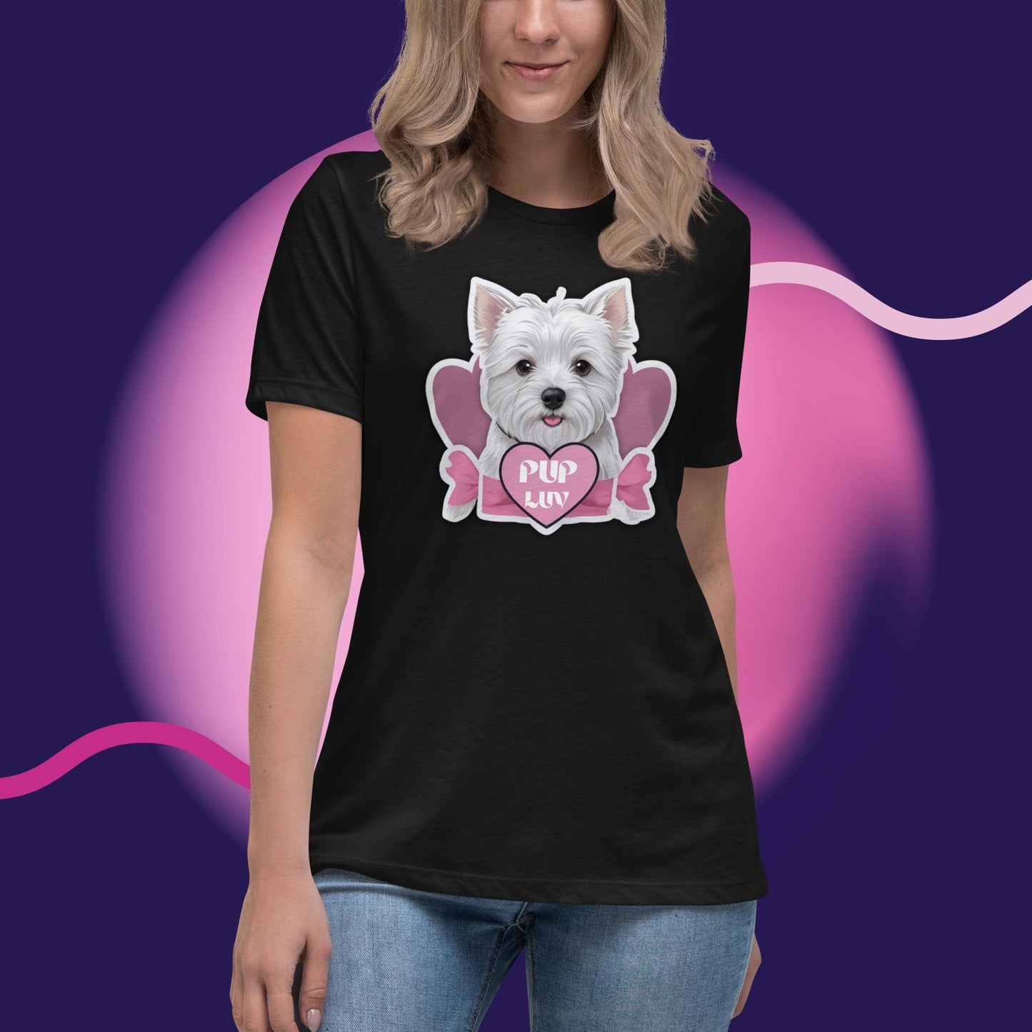 Women's Relaxed T-Shirt - PUP LUV