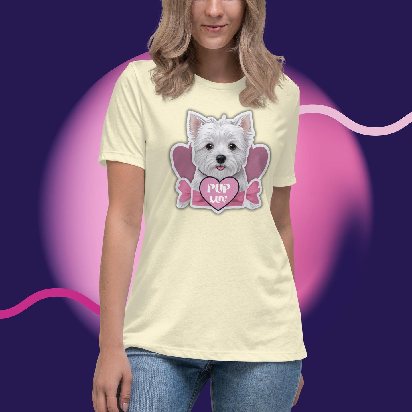 Women's Relaxed T-Shirt - PUP LUV