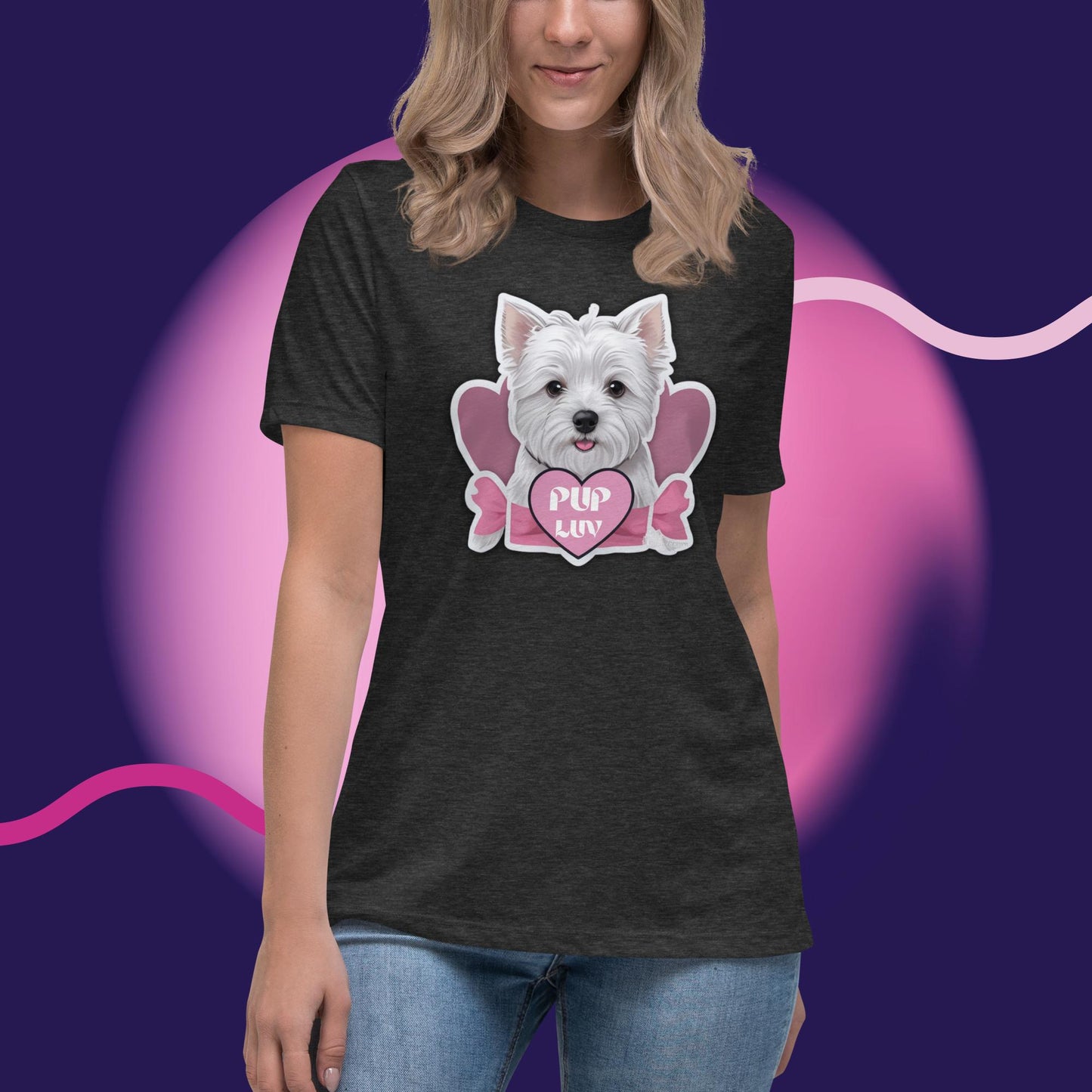 Women's Relaxed T-Shirt - PUP LUV