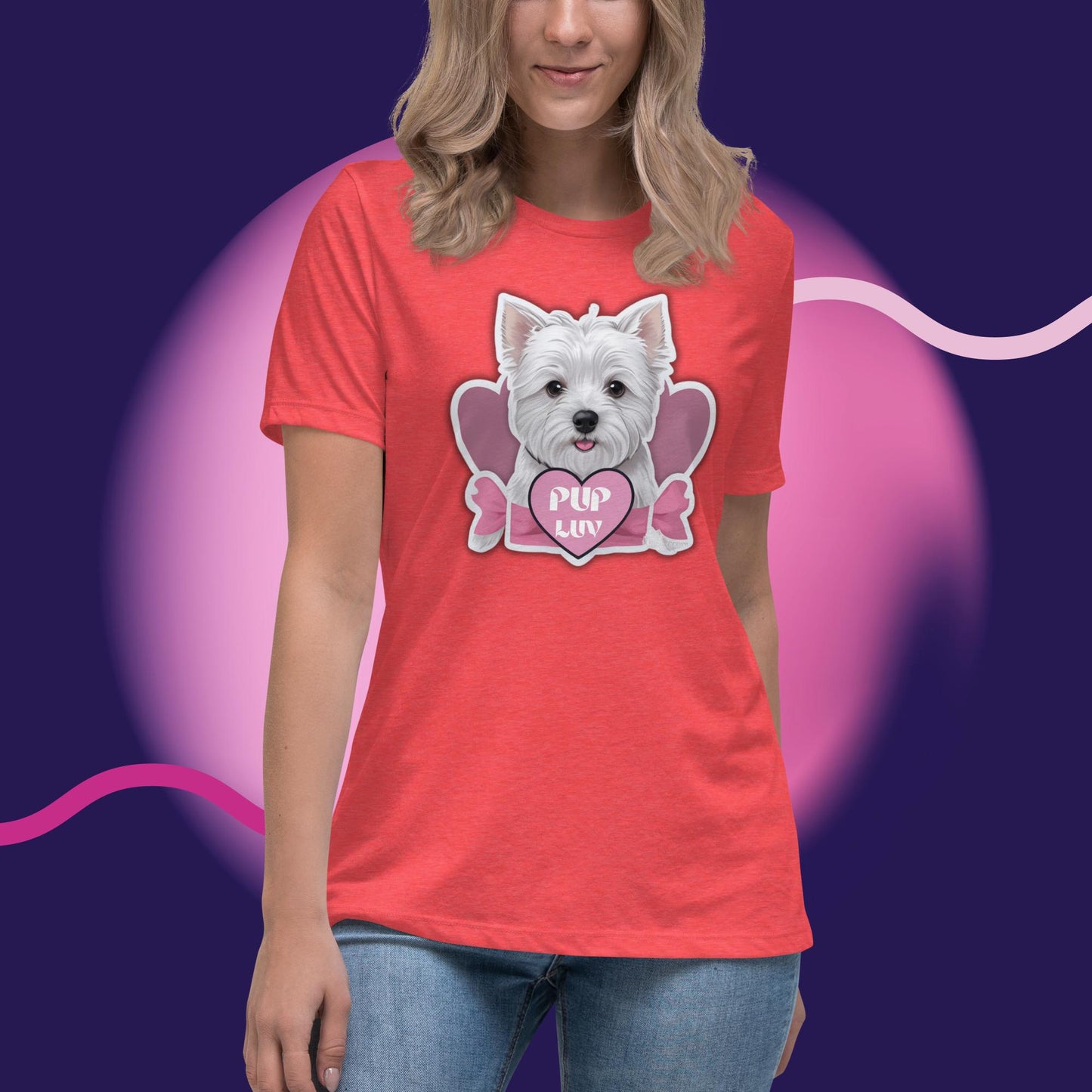 Women's Relaxed T-Shirt - PUP LUV