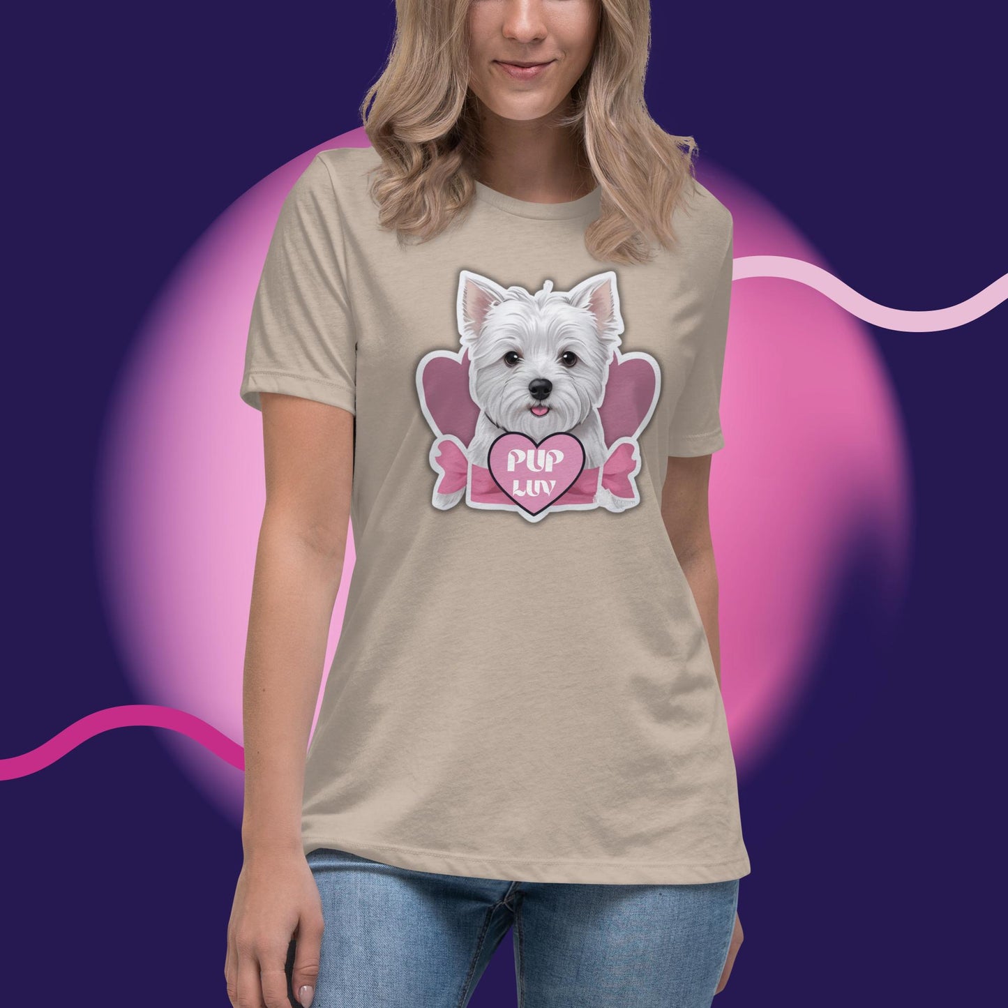 Women's Relaxed T-Shirt - PUP LUV