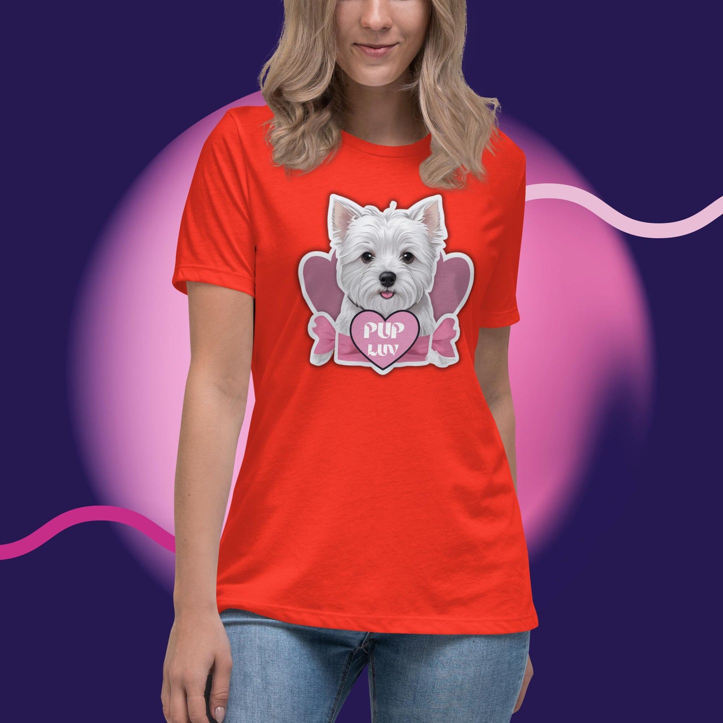 Women's Relaxed T-Shirt - PUP LUV